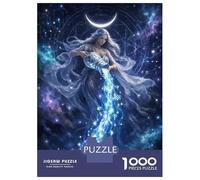 Rompecabezas De 1000 Piezas para Adolescentes Aquarius Zodiac Goddess Pouring Water Rompecabezas para Adultos Juguetes De Bricolaje Desafío Difícil Cumpleaños 70x50cm/1000pcs