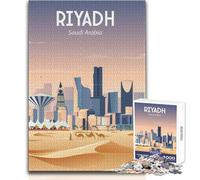 Rompecabezas de 1000 Piezas para Adolescentes, Arabia Saudita, Juego de desafío único, antiestrés, Regalo de Amigo Secreto, tamaño 38x52cm