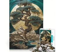 Rompecabezas de 1000 Piezas para Adolescentes: Árbol bonsái Abstracto, Juegos educativos, Carrera de Velocidad Manual, colección de Artistas, Bellas Artes 50x75cm