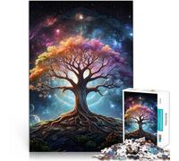 Rompecabezas de 1000 Piezas para Adolescentes Árbol cósmico de la Vida Juegos Divertidos Cada Pieza es única: un desafiante y Divertido Juego Familiar 38x52cm