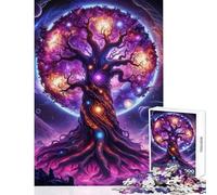 Rompecabezas de 1000 Piezas para Adolescentes Árbol Cósmico de la Vida Juegos relajantes Mejora la Memoria Juguetes de decoración para el hogar Entrena tu Cerebro y Tus Manos (75x50cm)