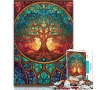 Rompecabezas de 1000 Piezas para Adolescentes Árbol de la Vida 1000 Piezas Juegos educativos decoración del hogar colección de Artistas Bellas Artes (26x38cm)