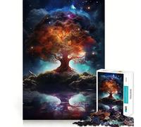 Rompecabezas de 1000 Piezas para Adolescentes Árbol de la Vida Arte de Bordes precisos Entrenamiento Mental Juego Divertido y Tranquilo Regalo de cumpleaños (38x52cm)