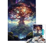 Rompecabezas de 1000 Piezas para Adolescentes Árbol de la Vida de la Galaxia Cósmica Ayuda a ejercitar el Cerebro Decoración de Pared Juguetes Aptos para Mayores de 14 años (50x75cm)