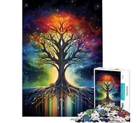 Rompecabezas de 1000 Piezas para Adolescentes Árbol de la Vida de la Galaxia Cósmica Diversión en casa Juegos de ensamblaje y relajación para Mayores de 14 años 50x75cm