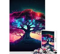 Rompecabezas de 1000 Piezas para Adolescentes árbol de la Vida Juguete para decoración de Pared Obra de Arte Regalo Juego práctico Ayuda a ejercitar el Cerebro tamaño 38x26cm