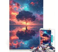Rompecabezas de 1000 Piezas para Adolescentes Árbol de la Vida Universal Juguetes antiestrés decoración del hogar colección de Artistas Bellas Artes 38x26cm