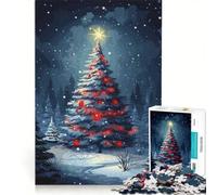Rompecabezas de 1000 Piezas para Adolescentes: Árbol de Navidad, Juegos Familiares, para Mejorar la Memoria, con póster y Hoja de Preguntas a Juego 50x75cm