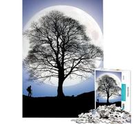 Rompecabezas de 1000 Piezas para Adolescentes árbol de Sycamore Gap Rompecabezas para Adultos Juguetes antiestrés Vacaciones en casa Matar el Tiempo Ayuda a ejercitar el Cerebro (tamaño 38x26cm)