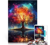 Rompecabezas de 1000 Piezas para Adolescentes Árbol mágico con Luces Brillantes Juego Intelectual Mejorar el Amor Entre Parejas 38x26cm