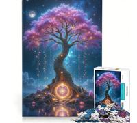 Rompecabezas de 1000 Piezas para Adolescentes Árbol Mágico de Luz decoración de Pared Regalo de cumpleaños para Fortalecer el Amor Entre Parejas 50x75cm