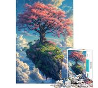 Rompecabezas de 1000 Piezas para Adolescentes Árbol Sakura Solitario Diversión en casa Regalo de cumpleaños Juego Imposible para Mayores de 14 años Juego de Rompecabezas Incluido (50x75cm)