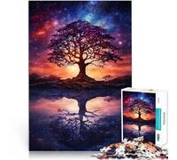 Rompecabezas de 1000 Piezas para Adolescentes Árbol Solitario Juguetes Juegos Educativos Antiestrés Regalos de cumpleaños 38x26cm