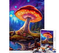 Rompecabezas de 1000 Piezas para Adolescentes Árboles de Hongos psicodélicos Rompecabezas de 1000 Piezas Juego de ingenio Ideas de Regalo Carrera de Velocidad Manual (38x26cm)