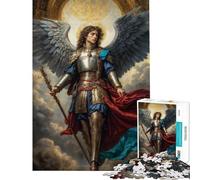 Rompecabezas de 1000 Piezas para Adolescentes Arcángel de la Luz Infinita Juego Educativo desafío Juguete Juego Relajante Alivio del estrés Obra de Arte Regalo (tamaño 38x26cm)