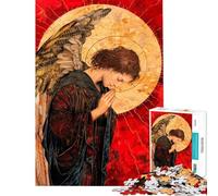 Rompecabezas de 1000 Piezas para Adolescentes Arcángel en oración Rompecabezas para Adolescentes Juguetes DIY Ideal para Pasar el Tiempo en casa Durante Las Vacaciones Fomenta la interacción Entre