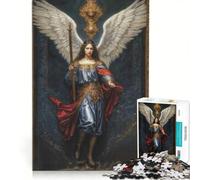Rompecabezas de 1000 Piezas para Adolescentes: Arcángel Rafael, decoración de Pared, Juguete para divertirse en Familia, para Fortalecer el Amor Entre Parejas 50x75cm
