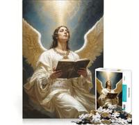 Rompecabezas de 1000 Piezas para Adolescentes: Arcángel Uriel en Luz Divina Juego práctico, Divertido y con Humor Regalos de cumpleaños y únicos 38x26cm