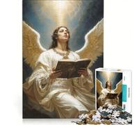 Rompecabezas de 1000 Piezas para Adolescentes: Arcángel Uriel en Luz Divina, Juego práctico, Ideal para la diversión Familiar, Decorar el Escritorio 50x75cm