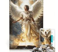 Rompecabezas de 1000 Piezas para Adolescentes: Arcángel Uriel, la Luz de Dios Juego Imposible Diversión para Hacer en casa cumpleaños y Navidad 38x26cm