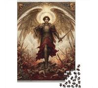 Rompecabezas De 1000 Piezas para Adolescentes Archangel Michael Guardian of Heaven Rompecabezas para Adolescentes Juegos Relajantes Decoración Juego Desafiante Regalos 38x26cm/1000pcs