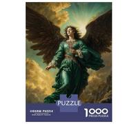 Rompecabezas De 1000 Piezas para Adolescentes Archangel Raphael in Emerald Green Gown Rompecabezas para Adolescentes Juegos Relajantes Difícil Regalos para Amigos Y Familiares 70x50cm/1000pcs