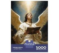 Rompecabezas De 1000 Piezas para Adolescentes Archangel Uriel in Light Rompecabezas para Adultos Juegos Relajantes Ensamblaje De Patrones Regalos De Cumpleaños Y Únicos 52x38cm/1000pcs