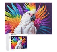 Rompecabezas de 1000 piezas para adolescentes, arco iris, cacatúa, loro, para adultos, juego práctico pero divertido y divertido como regalo para toda la familia, 1000 piezas