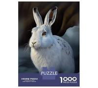 Rompecabezas De 1000 Piezas para Adolescentes Arctic Hare Oil Paint Rompecabezas para Adultos Juguete Decoración De Pared Una Obra De Arte Diversión En Casa Actividades, 38x26cm/1000pcs