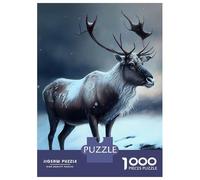 Rompecabezas De 1000 Piezas para Adolescentes Arctic Reindeer Rompecabezas para Adultos Juguetes Antiestrés Alivio del Estrés Interacción Entre Padres E Hijos 52x38cm/1000pcs
