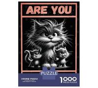 Rompecabezas De 1000 Piezas para Adolescentes Are You Pooping Cat Poster Rompecabezas para Adultos Juguetes Antiestrés Difícil Difícil Desafiante De Completar 38x26cm/1000pcs