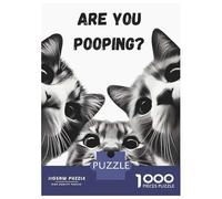 Rompecabezas De 1000 Piezas para Adolescentes Are You Pooping Cats Rompecabezas para Adultos Juegos Relajantes Decoración De Pared 70x50cm/1000pcs