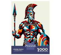 Rompecabezas De 1000 Piezas para Adolescentes Ares God of War WPAP Rompecabezas para Adultos Juegos Divertidos Decoración Cumpleaños, Navidad 38x26cm/1000pcs