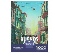 Rompecabezas De 1000 Piezas para Adolescentes Argentina Buenos Aires Mosaic Rompecabezas para Adultos Juguetes DIY Desafío Difícil Regalos para Amigos Y Familiares 52x38cm/1000pcs
