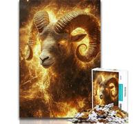 Rompecabezas de 1000 Piezas para Adolescentes Aries Dorado, 1000 Piezas, Juego desafiante, Juguetes, decoración de Pared, cumpleaños y Navidad (tamaño 75x50cm)