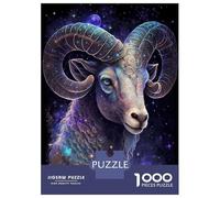 Rompecabezas De 1000 Piezas para Adolescentes Aries The Ram Rompecabezas para Adolescentes Juguetes Antiestrés Regalos para Mujeres Regalos para Reducir El Estrés 52x38cm/1000pcs