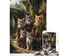 Rompecabezas de 1000 Piezas para Adolescentes Aristocrats Cats Castle Juguetes antiestrés Regalos geniales y Juego Educativo con Piezas aleatorias Que encajan Perfectamente (tamaño 38x52cm)