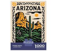 Rompecabezas De 1000 Piezas Para Adolescentes Arizona Desert Landscape with Saguaro Cactus Rompecabezas Para Adultos Juegos Familiares Vacaciones En Casa Matar El Tiempo Difícil Y Desafiante 52x38cm/1
