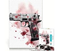 Rompecabezas de 1000 Piezas para Adolescentes Arma de Flor de Cerezo,Ajuste, Juego Inteligente,Actividad Cerebral,Tiempo de Juego Relajante,Actividad de cumpleaños (38x52cm)