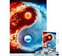 Rompecabezas de 1000 Piezas para Adolescentes Armonía Elemental Juegos Divertidos antiestrés Juguete Educativo para Fortalecer el Amor Entre Parejas (38x52cm)