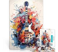 Rompecabezas de 1000 Piezas para Adolescentes Armonía melódica de Guitarra Alivio del estrés Decoración hogar 75x50cm