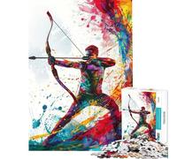 Rompecabezas de 1000 Piezas para Adolescentes Arquero dinámico Rompecabezas para Adultos Juegos relajantes Arte de Pared Ayuda a ejercitar el Cerebro (Tamaño 50x75cm)