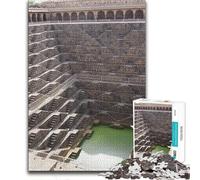 Rompecabezas de 1000 Piezas para Adolescentes, Arquitectura de pozos escalonados Antiguos, Juegos relajantes, Divertidos y Divertidos, Regalo de cumpleaños, 38x26cm (1000 Piezas)