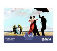 Rompecabezas De 1000 Piezas para Adolescentes Art Deco Beach Scene Painting Rompecabezas Juegos Relajantes Regalos para Mujeres Cumpleaños 38x26cm/1000pcs
