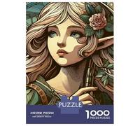 Rompecabezas De 1000 Piezas para Adolescentes Art Nouveau Elf Rompecabezas Juegos Relajantes Regalos para Mujeres Cumpleaños 52x38cm/1000pcs