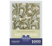 Rompecabezas De 1000 Piezas para Adolescentes Art Nouveau Floral Exhibition Rompecabezas para Adultos Juguetes Antiestrés Ensamblaje De Patrones Desafiante De Completar 38x26cm/1000pcs