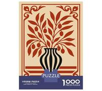 Rompecabezas De 1000 Piezas para Adolescentes Art Nouveau Floral Vase Illustration Rompecabezas para Adultos Juguetes DIY Pero Divertidos Y Humorísticos Cumpleaños 52x38cm/1000pcs