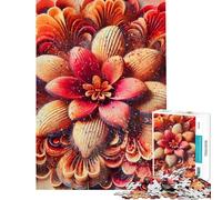 Rompecabezas de 1000 Piezas para Adolescentes Arte Abstracto Floral en Acuarela Juguetes de Bricolaje decoración de Pared cumpleaños y Navidad (tamaño 50x75cm)