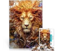 Rompecabezas de 1000 Piezas para Adolescentes Arte Animal de león Salvaje Acertijo para Cada Pieza es única: un desafiante y Divertido Juego Familiar 75x50cm