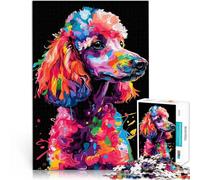 Rompecabezas de 1000 Piezas para Adolescentes Arte Colorido de caniches Actividad Familiar Trato como Regalo para Toda la Familia 52x38cm